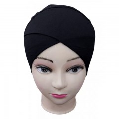 Боне (шапочка) з одним нахлестом Capraz Baglamali Bone Maradi на зав'язках Чорний