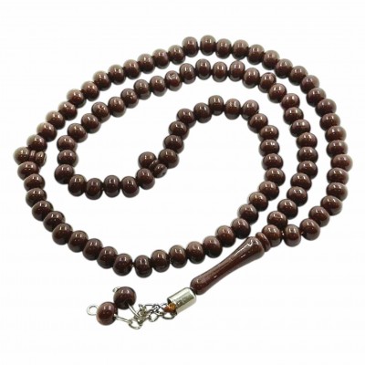 Чотки класичні Моно пластик 99 намистин Коричневий 6 мм