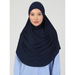 Хіджаб готовий цільний Tesettur Turban Ecardin ST406 One Size Темно-синій