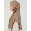Хіджаб готовий цільний Tesettur Turban Ecardin ST406 One Size Кава з молоком