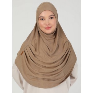 Хіджаб готовий цільний Tesettur Turban Ecardin ST406 One Size Кава з молоком Хіджаб готовий цільний Tesettur Turban Ecardin ST406 One Size Кава з молоком