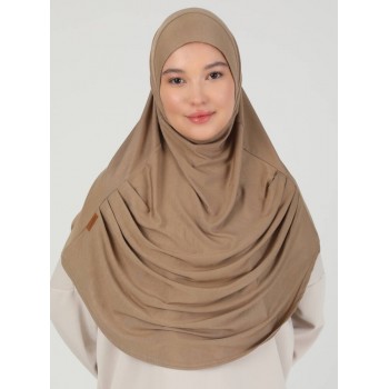 Хіджаб готовий цільний Tesettur Turban Ecardin ST406 One Size Кава з молоком Хіджаб готовий цільний Tesettur Turban Ecardin ST406 One Size Кава з молоком