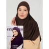 Хіджаб готовий цільний Tesettur Turban Ecardin ST406 One Size Коричневий