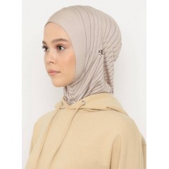 Хіджаб-балаклава без нахльосту Babe Düz Ecardin Model 1 Світлий беж