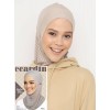 Хіджаб-балаклава без нахльосту Babe Düz Ecardin Model 1 Світлий беж