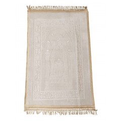 Килимок для намазу Luxury Velvet Sajda 70х110 см Model 1 Кремовий