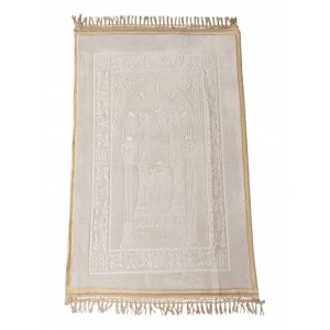Килимок для намазу Luxury Velvet Sajda 70х110 см Model 1 Кремовий