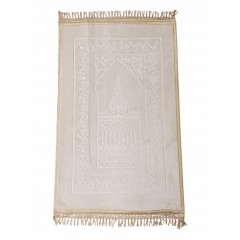 Килимок для намазу Luxury Velvet Sajda 70х110 см Model 2 Кремовий