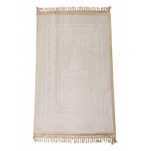 Килимок для намазу Luxury Velvet Sajda 70х110 см Model 2 Кремовий