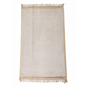 Килимок для намазу Luxury Velvet Sajda 70х110 см Model 2 Кремовий