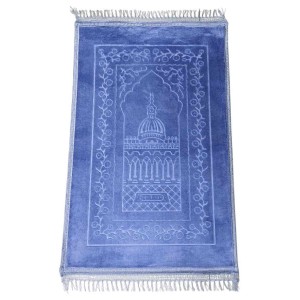 Коврик для намаза Luxury Velvet Sajda 70х110 см Model 1 Серо-синий Коврик для намаза Luxury Velvet Sajda 70х110 см Model 1 Серо-синий
