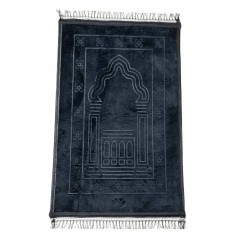 Килимок для намазу Luxury Velvet Sajda 70х110 см Model 1 Чорний