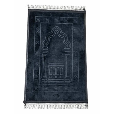 Килимок для намазу Luxury Velvet Sajda 70х110 см Model 1 Чорний