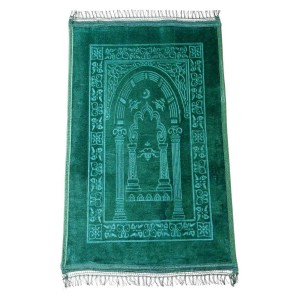 Килимок для намазу Luxury Velvet Sajda 70х110 см Model 1 Зелений