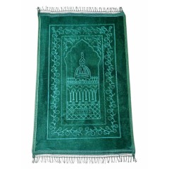 Килимок для намазу Luxury Velvet Sajda 70х110 см Model 2 Зелений