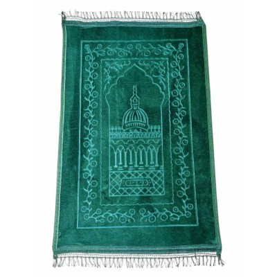 Килимок для намазу Luxury Velvet Sajda 70х110 см Model 2 Зелений