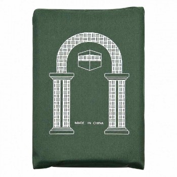 Дорожній килимок для намазу Kaaba Sajda 55×100 см Темно-зелений