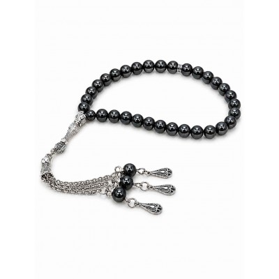 Чотки Tasbih з натурального гематиту 33 намистини у стильній подарунковій упаковці Чотки Tasbih з натурального гематиту 33 намистини у стильній подарунковій упаковці