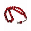 Чотки Tasbih з напівпрозорого пластику 33 намистини 14 мм Червоний Чотки Tasbih з напівпрозорого пластику 33 намистини 14 мм Червоний