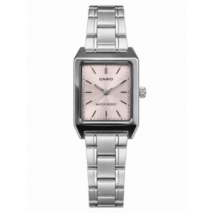 Женские часы Casio LTP-V007D-4E с розовым циферблатом и металлическим браслетом