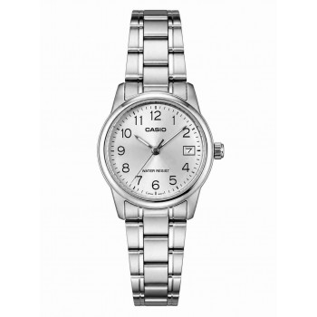 Жіночий годинник Casio LTP-V002D-7B зі сріблястим циферблатом і металевим браслетом Жіночий годинник Casio LTP-V002D-7B зі сріблястим циферблатом і металевим браслетом