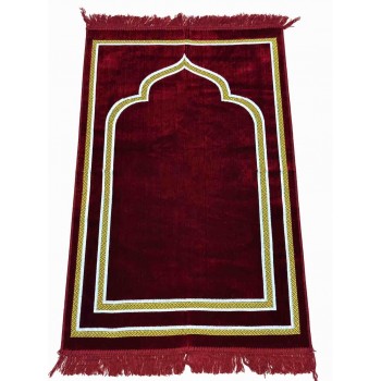 Килимок для намазу Golden Mihrab Sajda 110 × 70 см Бордовий Килимок для намазу Golden Mihrab Sajda 110 × 70 см Бордовий