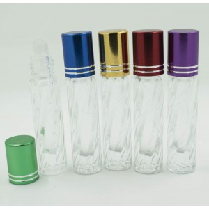Флакон Скляний для масляних парфумів Кручені з роликом 4 мл Флакон Скляний для масляних парфумів Кручені з роликом 4 мл