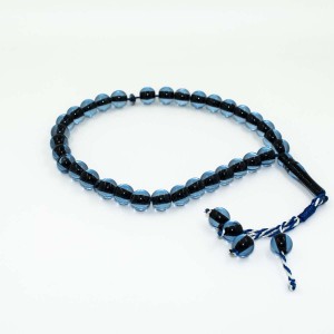 Чотки Tasbih Класичні (чорно-блакитні)