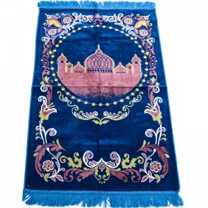 Килимок для намазу Силует Мечеті Sajda 68x120 Блакитний