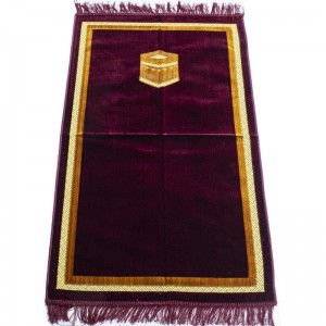 Килимок для намазу Кааба в рамці Sajda 67x110 Бордовий